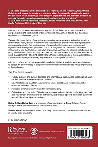 Applied Public Relations (Routledge Communication Series),New