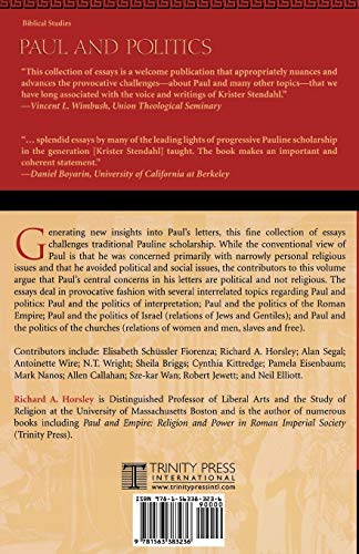 Paul and Politics: Ekklesia, Israel, Imperium, Interpretation,New