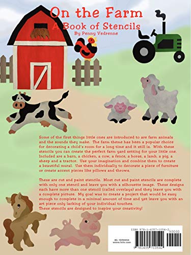 On the Farm: A Book of Stencils,Used