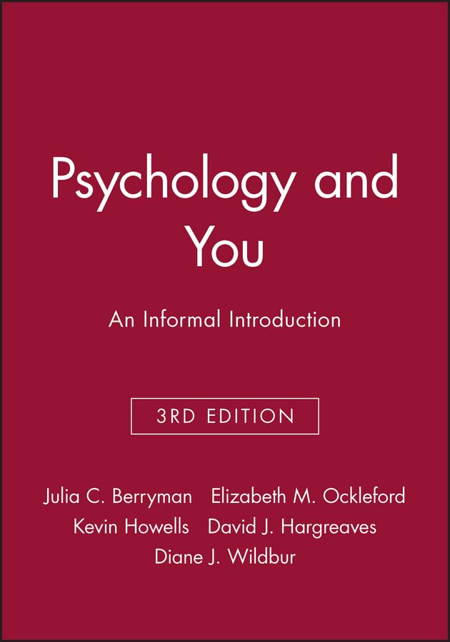 Psychology and You: An Informal Introduction,Used
