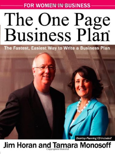 The One Page Business Plan for Women in Business,Used