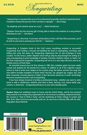 Songwriting: A Complete Guide to the Craft (Limelight),Used