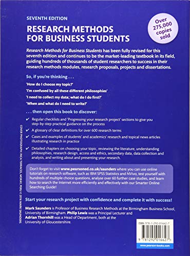 Research Methods for Business Students (7th Edition),New