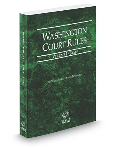 Washington Court Rules  State, 2017 ed. (Vol. I, Washington Court Rules),Used