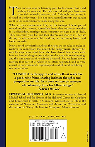 Connect: 12 Vital Ties That Open Your Heart, Lengthen Your Life, and Deepen Your Soul (New York),Used