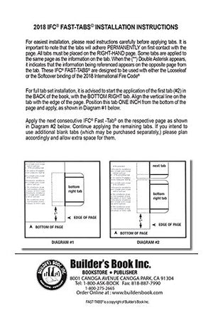 2018 International Fire Code (IFC) Fast Tabs,Used