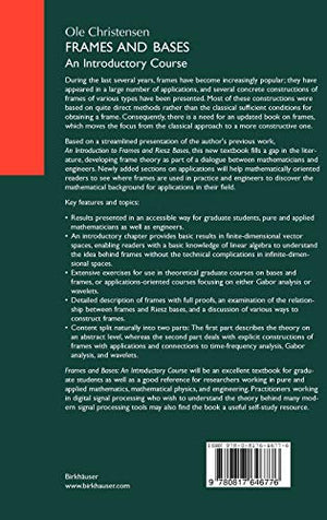 Frames and Bases: An Introductory Course (Applied and Numerical Harmonic Analysis),Used