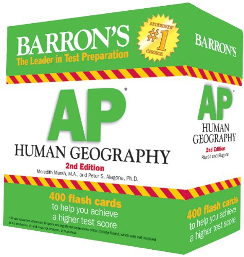 Barron's AP Human Geography Flash Cards,Used