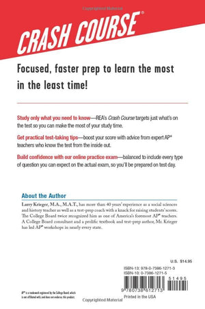 Ap Psychology Crash Course, Book + Online: Get A Higher Score In Less Time (Advanced Placement (Ap) Crash Course),Used