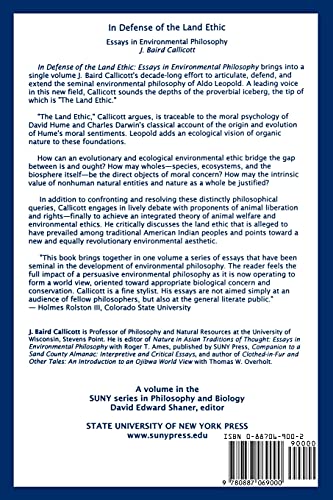 In Defense of Land Ethic: Essays in Environmental Philosophy (SUNY Series in Philosophy) (Suny Series in Philosophy and Bio Logy,Used