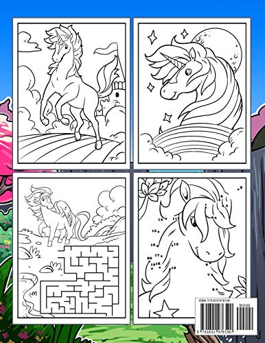 Unicorn Activity Book For Kids: Coloring, Dot to Dot, Mazes, and More for Ages 48 (Fun Activities for Kids),Used