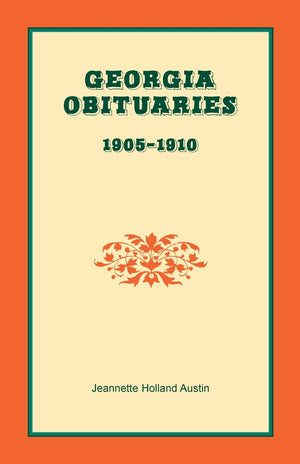 Georgia Obituaries, 19051910,Used