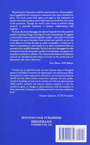 Reclaiming the Classroom: Teacher Research as an Agency for Change,Used