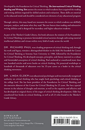International Critical Thinking Reading and Writing Test (Thinker's Guide Library),Used