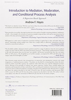Introduction To Mediation, Moderation, And Conditional Process Analysis, First Edition: A Regressionbased Approach (Methodology