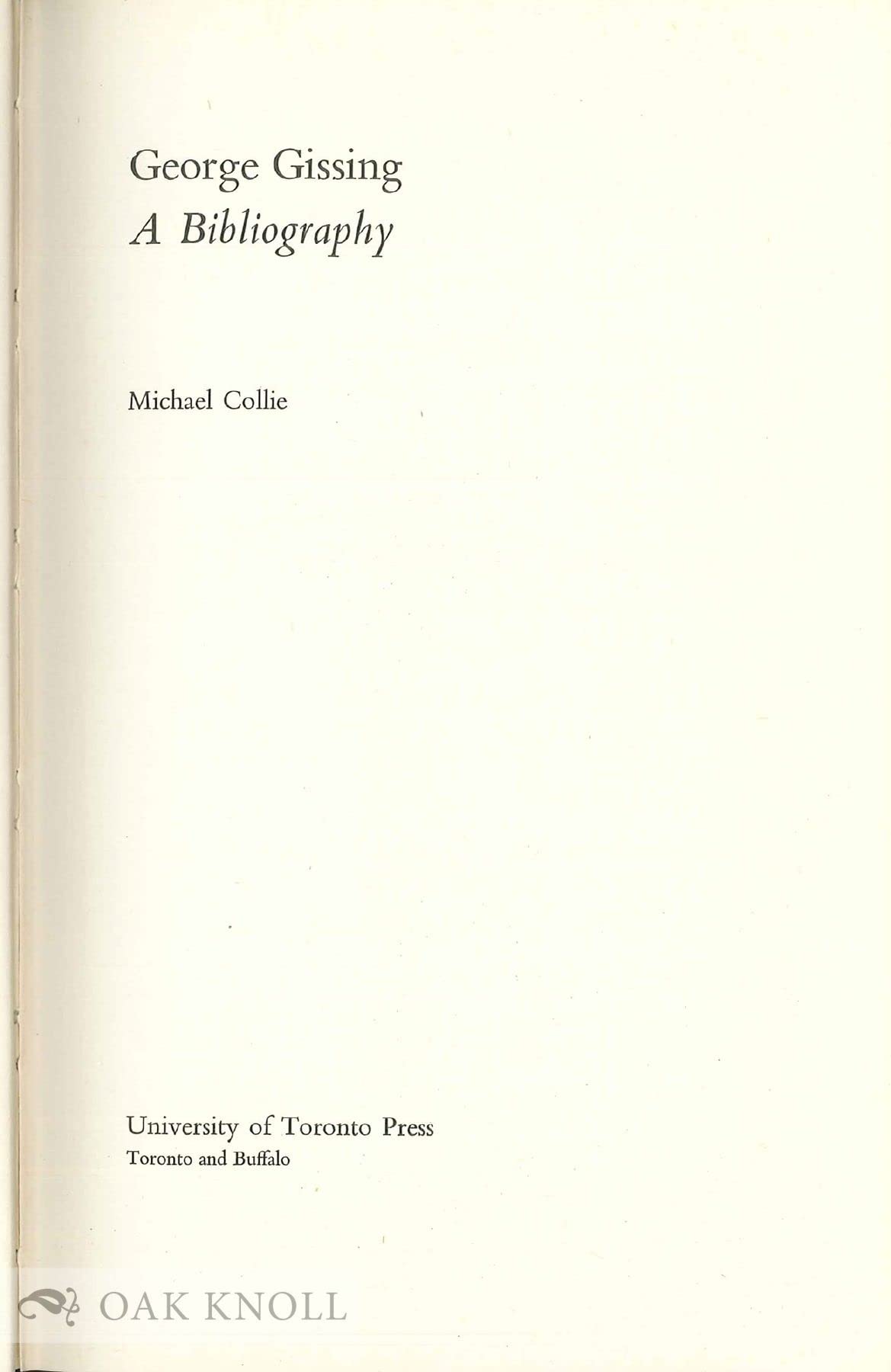 George Gissing: A bibliography,Used