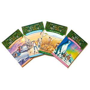 Magic Tree House Boxed Set, Books 912: Dolphins at Daybreak, Ghost Town at Sundown, Lions at Lunchtime, and Polar Bears Past Be,New