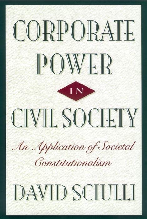 Corporate Power In Civil Society,Used