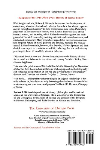 Darwin And The Emergence Of Evolutionary Theories Of Mind And Behavior (Science And Its Conceptual Foundations Series),New