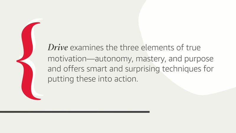 Drive: The Surprising Truth About What Motivates Us