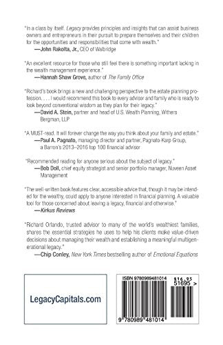 Legacy: The Hidden Keys to Optimizing Your Family Wealth Decisions,Used