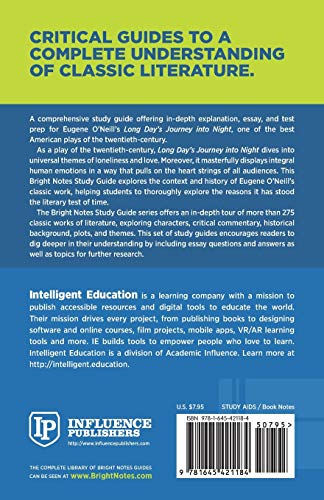 Study Guide to Long Days Journey into Night by Eugene O'Neill (Bright Notes),Used