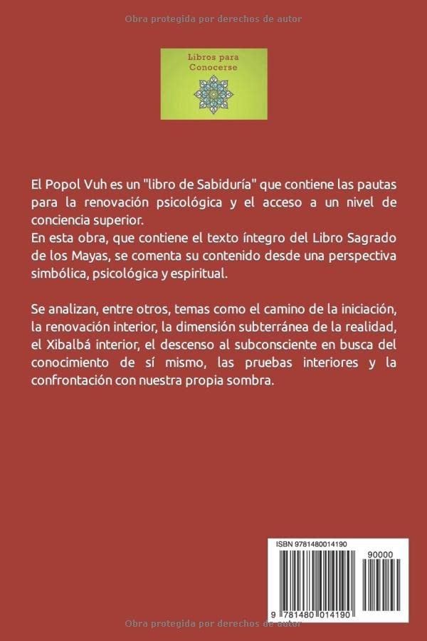 Popol Vuh comentado: Visi? espiritual del mito maya (Spanish Edition),Used