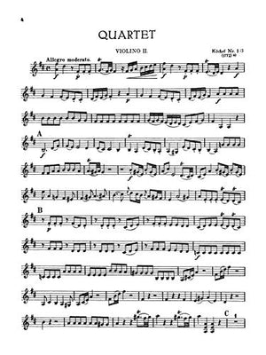 Sixteen Easy String Quartets, K. 155, 156, 157, 158, 159, 160, 168, 169, 170, 171,172, 173, 285, 298, 370, 546: Part(s) (Kalmus ,Used