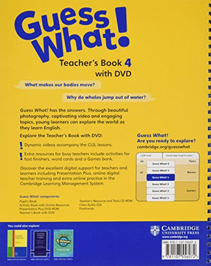 Guess What! Level 4 Teacher's Book with DVD British English,Used