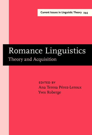 Romance Linguistics: Theory and Acquisition. Selected papers from the 32nd Linguistic Symposium on Romance Languages (LSRL), Tor,Used