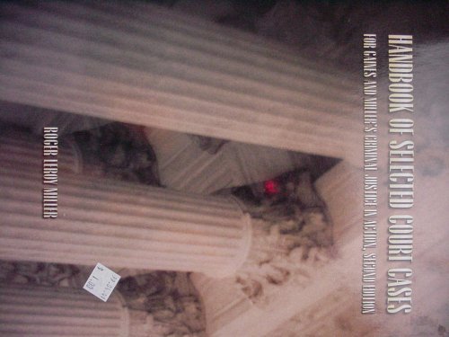 Handbook of Selected Court Cases for Criminal Justice in Action, 2nd,Used