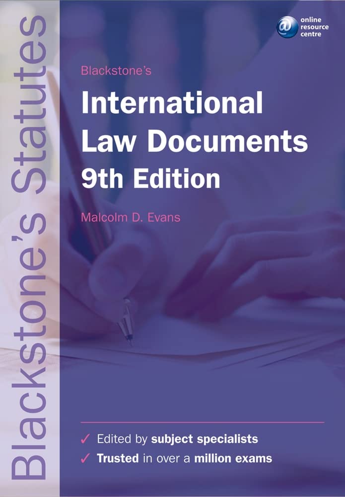 Blackstones International Law Documents (Blackstones Statute Book Series)