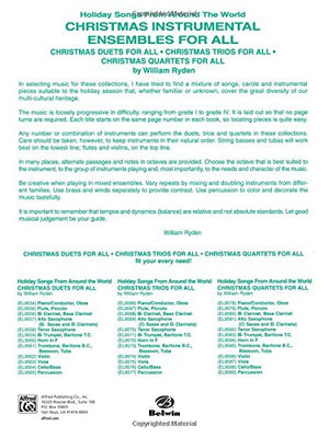 Christmas Quartets For All: Trombone, Baritone B.C., Bassoon, Tuba (Holiday Songs From Around The World) (For All Series)-new
