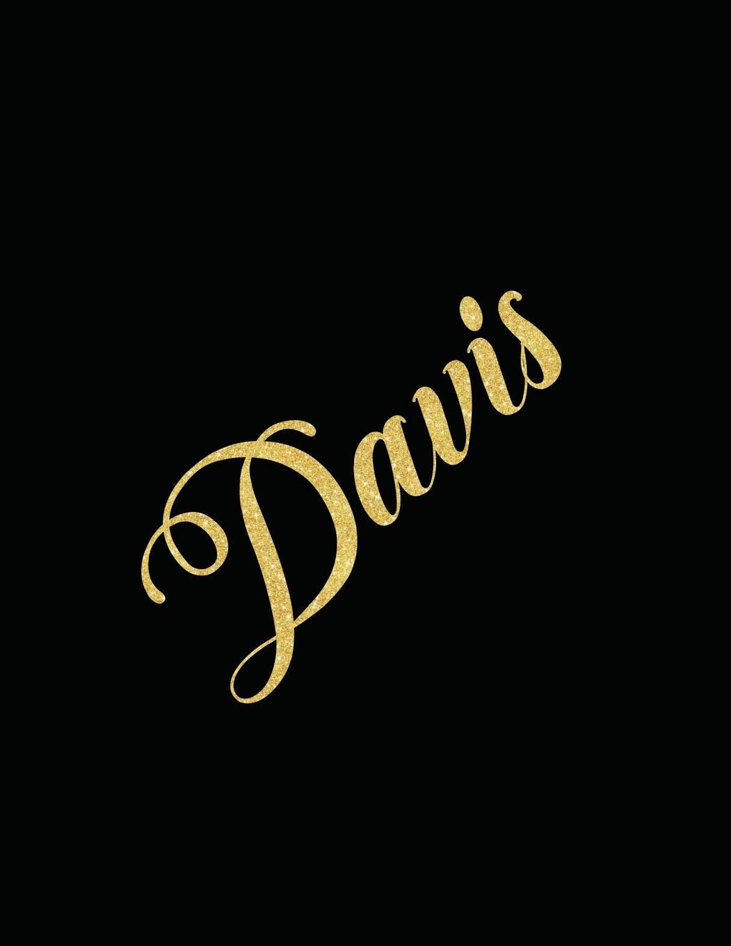 Davis Personalized Minimalist Grid Notebook  8.5x11 100 grid pages Matte Davis Personalized Matte Silk Cover with sturdy white p,Used