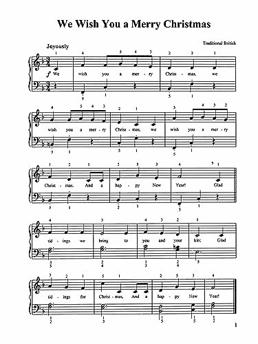 A First Book of Christmas Songs: For The Beginning Pianist with Downloadable MP3s (Dover Classical Piano Music For Beginners),Used