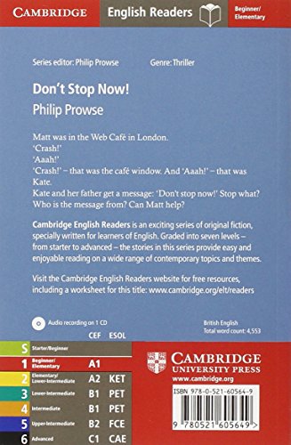 Don't Stop Now! Level 1 Book with Audio CD Pack (Cambridge English Readers),Used