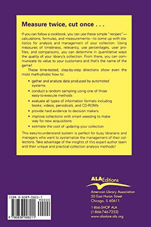 Managing and Analyzing Your Collection: A Practical Guide for Small Libraries and School Media Centers (Ala Editions),Used