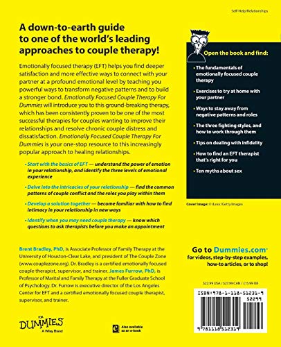 Emotionally Focused Couple Therapy For Dummies,New