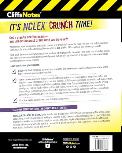CliffsNotes NCLEXRN Cram Plan: Illustrated Edition (CliffsNotes Cram Plan),Used