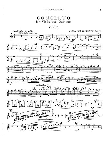 Concerto In A Minor, Op. 82, Kalmus Edition