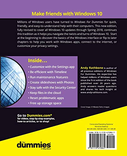 Windows 10 For Dummies, 3rd Edition (For Dummies (Computer/Tech)),Used