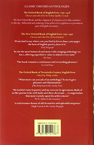The New Oxford Book Of English Verse, 12501950 (Oxford Books Of Verse),Used