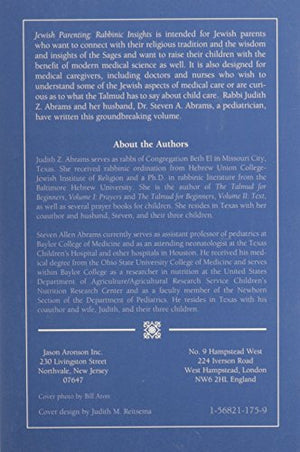 Jewish Parenting: Rabbinic Insights,Used