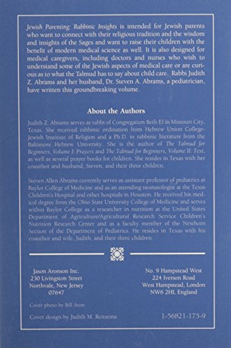 Jewish Parenting: Rabbinic Insights,Used