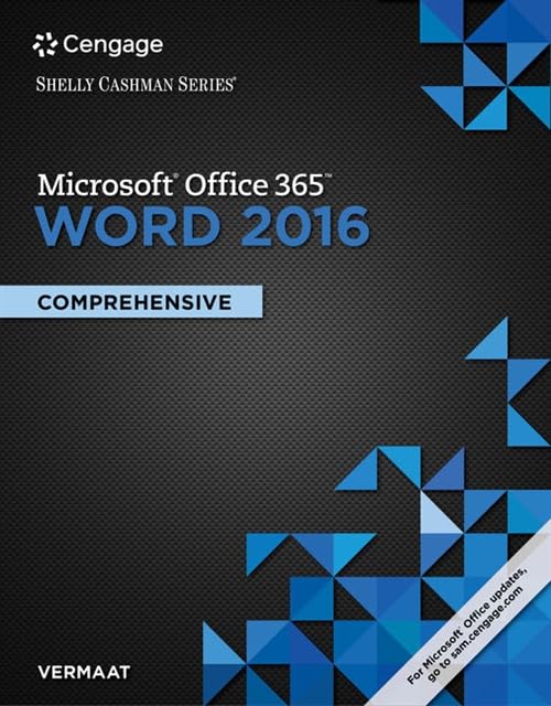 Shelly Cashman Series Microsoftoffice 365 & Word 2016: Comprehensive