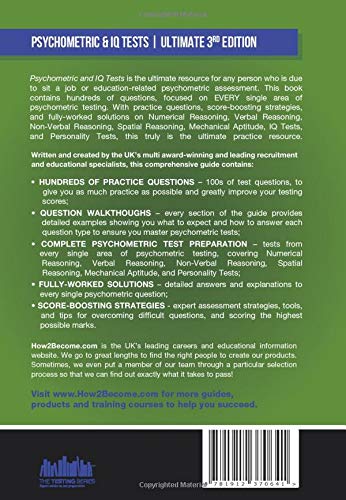 PSYCHOMETRIC & IQ TESTS: Sample tests, questions, and help on how to prepare for and pass psychometric & IQ assessments. (The Te,Used