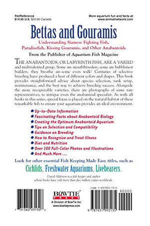 Bettas and Gouramis: Understanding Siamese Fighting Fish, Paradisefish, Kissing Gouramis, and Other Anabantoids (Fish Keeping Ma,Used