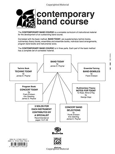 Band Today, Part 1: Bflat Clarinet (Contemporary Band Course, Part 1),Used