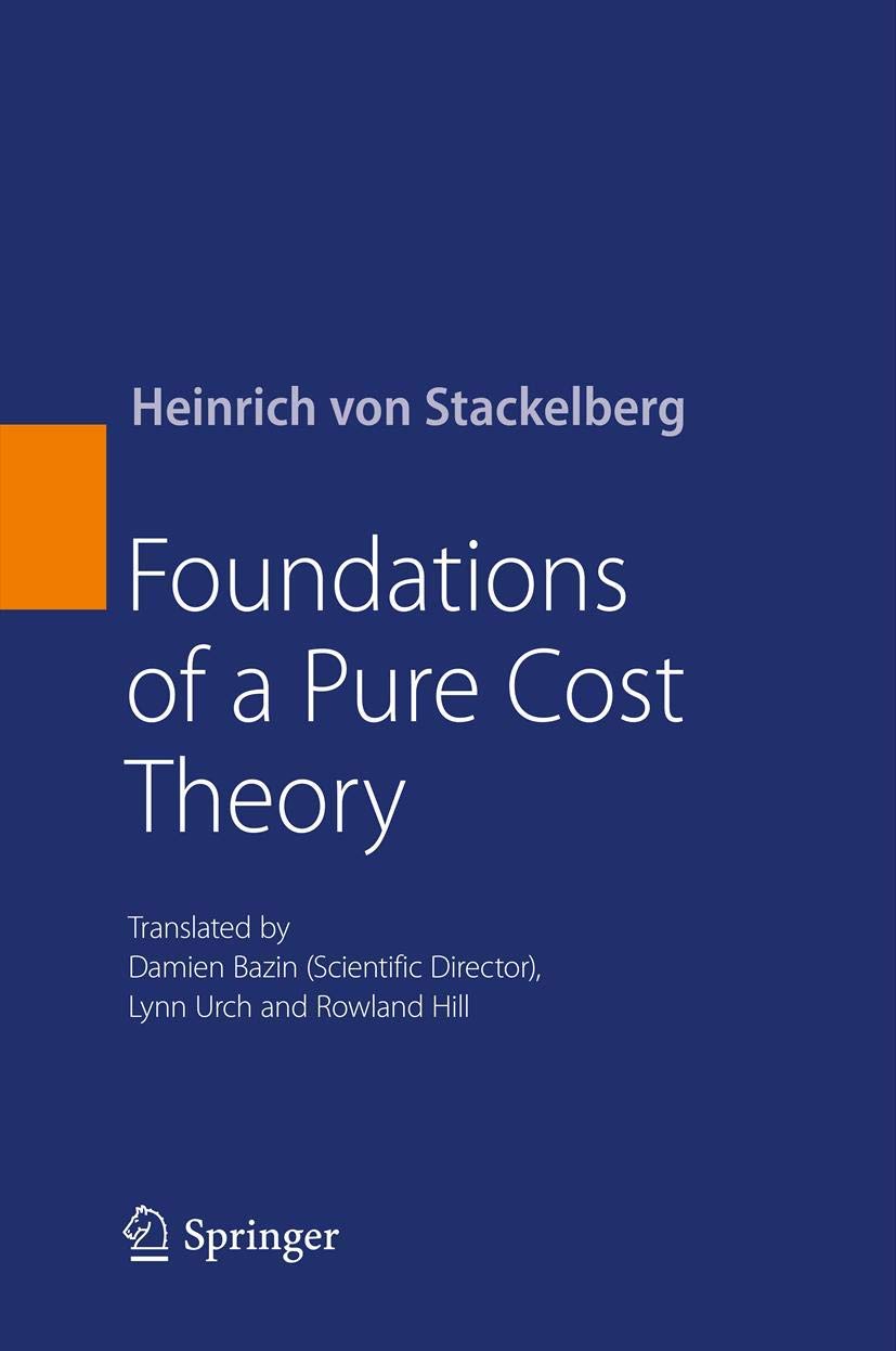 Foundations of a Pure Cost Theory,Used