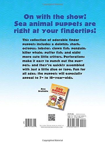 EasytoMake Sea Animals Finger Puppets (Dover Children's Activity Books),Used